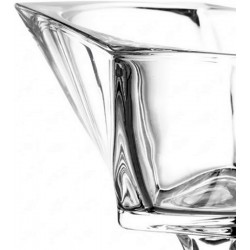 Centro De Mesa 25,5cm Largura Por 22,5cm Altura Com Pé Cristal Ecológico Adely Cristal